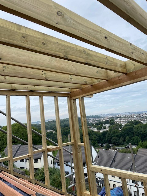 Structural timber roof frame